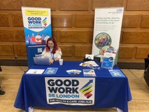 Hub Support Officer, Bianca Ferrante, at a careers fair