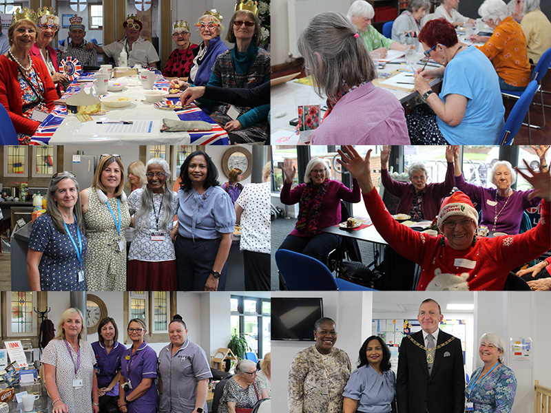 Collage of the last year at the Orpington Wellbeing Cafe