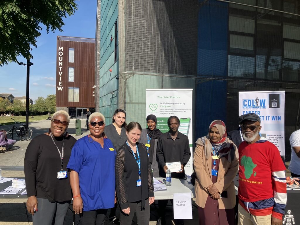 Staff gathered at the Health Starts Here event 