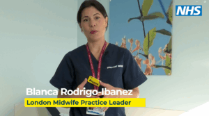Screenshot of video of Blanca promoting the flu vaccine