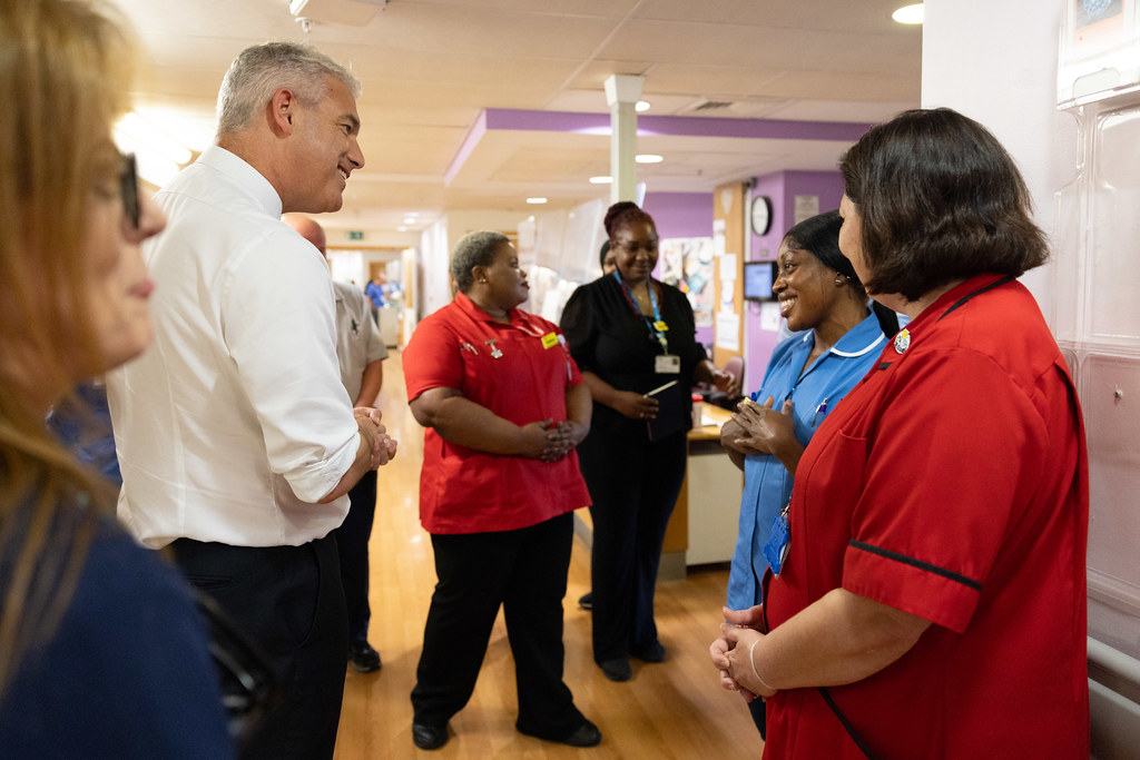 Health Secretary Steve Barclay meets with staff and Prince's Trust recruits and apprentices at University Hospital Lewisham. Picture by Lauren Hurley / DHSC. Licensed under CC BY-NC-ND 2.0 - https://www.flickr.com/photos/192333790@N05/53108373597/in/album-72177720310423164/